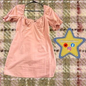 Blue Blush Peach Mini Dress